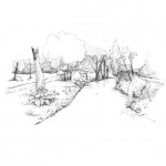 Illustrations jardins nantais - Parc de la Gaudinère - Promenade du Cens